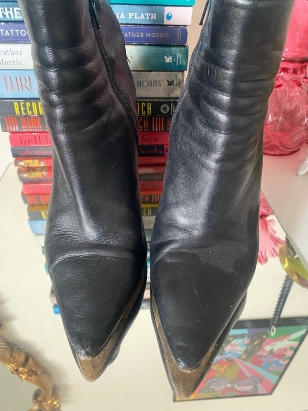 Marc Fisher Faux Leather Ankle Boots - Picture 3 of 4